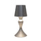 Anna's Collection - Draadloze tafellamp warm wit dimbaar led inclusief usb kabel 26x11 cm zilver