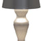 Anna's Collection - Draadloze tafellamp warm wit dimbaar led inclusief usb kabel 26x11 cm zilver