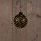 Anna's Collection - Kersthanger bal glas gouden binnenkant met diamant patroon 8led warm wit op b...