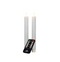 Anna's Collection - Dinerkaars ribbel wax led bewegende vlam op batterij met afstandsbediening 2...