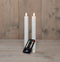 Anna's Collection - Dinerkaars ribbel wax led bewegende vlam op batterij met afstandsbediening 2...