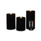 Anna's Collection - Stompkaars ribbel wax led bewegende vlam met afstandsbediening set van 3 d7.5...
