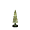 Anna's Collection - Kerstboompje glas led op batterij met timer 27.5x9.5 cm groen