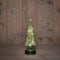 Anna's Collection - Kerstboompje glas led op batterij met timer 27.5x9.5 cm groen