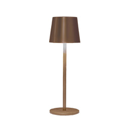 Anna's Collection - Draadloze tafellamp warm wit dimbaar led inclusief usb kabel 27.5x9 cm brons