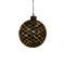 Anna's Collection - Kersthanger bal glas gouden binnenkant met diamant patroon 10led warm wit op...