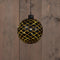 Anna's Collection - Kersthanger bal glas gouden binnenkant met diamant patroon 10led warm wit op...