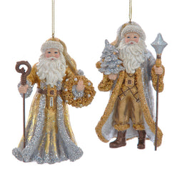 Kurt S. Adler - Ornament plastic santa l12cm goud