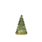 Anna's Collection - Kerstboompje glas led op batterij met timer 17.5x10.5 cm groen
