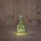 Anna's Collection - Kerstboompje glas led op batterij met timer 17.5x10.5 cm groen