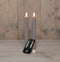 Anna's Collection - Dinerkaars ribbel wax led bewegende vlam op batterij met afstandsbediening 2...