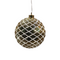 Anna's Collection - Kersthanger bal glas diamant patroon 12led warm wit op batterij met timer d15...