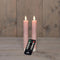 Anna's Collection - Dinerkaars wax led bewegende vlam op batterij met afstandsbediening 2 stuks h...