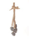 HBX Deco - Hang dennenappels 5st l14b14h60cm white wash