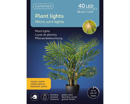 Lumineo - Plant lights l40h50 cm groen/kwrm kerst
