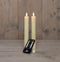Anna's Collection - Dinerkaars ribbel wax led bewegende vlam op batterij met afstandsbediening 2...