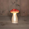 Anna's Collection - Paddenstoel glas led op batterij met timer h15 cm wit met rode stippen
