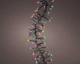 Lumineo - LED cluster l600 cm zwrt/soft mlt kerst