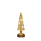 Anna's Collection - Kerstboompje glas led op batterij met timer 27.5x9.5 cm goud