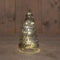 Anna's Collection - Kerstboompje glas 10led op batterij met timer 18.5x9.5 cm grijs