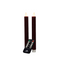 Anna's Collection - Dinerkaars ribbel wax led bewegende vlam op batterij met afstandsbediening 2...