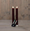 Anna's Collection - Dinerkaars ribbel wax led bewegende vlam op batterij met afstandsbediening 2...