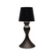 Anna's Collection - Draadloze tafellamp warm wit dimbaar led inclusief usb kabel 26x11 cm mat zwart