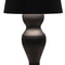 Anna's Collection - Draadloze tafellamp warm wit dimbaar led inclusief usb kabel 26x11 cm mat zwart