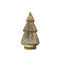 Anna's Collection - Kerstboompje glas 10led op batterij met timer 28.5x15 cm metallic goud