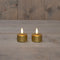 Anna's Collection - Theelicht wax led 3d vlam op batterij met timer 2 stuks d4h5 cm goud