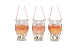 Kurt S. Adler - Ornament glas rose wijn l7.5cm