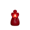 Anna's Collection - Kaars engel wax led 3d vlam op batterij met timer d8.5h14.5 cm rood