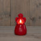 Anna's Collection - Kaars engel wax led 3d vlam op batterij met timer d8.5h14.5 cm rood