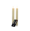 Anna's Collection - Dinerkaars swirl wax led bewegende vlam met afstandsbediening 2 stuks h23 cm...