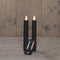Anna's Collection - Dinerkaars wax led bewegende vlam op batterij met afstandsbediening 2 stuks h...