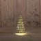 Anna's Collection - Kerstboompje glas 10led op batterij met timer 18.5x9.5 cm metallic goud