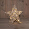 Anna's Collection - Ster jute/katoen 15led warm wit op batterij met timer 40x5 cm