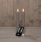 Anna's Collection - Dinerkaars swirl wax led bewegende vlam met afstandsbediening 2 stuks h23 cm...
