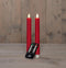 Anna's Collection - Dinerkaars swirl wax led bewegende vlam met afstandsbediening 2 stuks h23 cm...