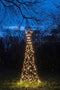 Anna's Collection - Boom met ster op paal 236led flash classic warm ip44 trafo met timer d70h200 cm