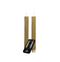 Anna's Collection - Dinerkaars ribbel wax led bewegende vlam op batterij met afstandsbediening 2...