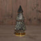 Anna's Collection - Kerstboompje glas 10led op batterij met timer 23.5x10.5 cm metallic antraciet