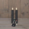 Anna's Collection - Dinerkaars wax led bewegende vlam op batterij met afstandsbediening 2 stuks h...