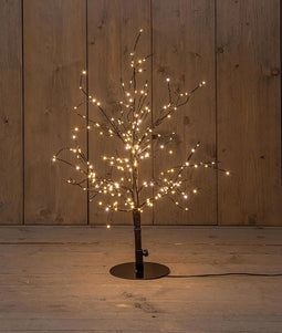 Anna's Collection - Boom 240led flash classic warm ip44 trafo hoogte 60 cm zwart