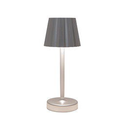 Anna's Collection - Draadloze tafellamp warm wit dimbaar led inclusief usb kabel 26.5x10.5 cm zilver