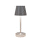Anna's Collection - Draadloze tafellamp warm wit dimbaar led inclusief usb kabel 26.5x10.5 cm zilver