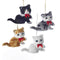 Kurt S. Adler - Furry Sitting Cat Ornament 3,75 inch