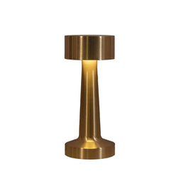 Anna's Collection - Draadloze tafellamp warm wit dimbaar led inclusief usb kabel 21x9 cm goud