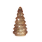 Anna's Collection - Kerstboompje glas 10led op batterij met timer 18.5x9.5 cm roze
