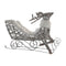 Kerstversiering DKD Home Decor Rendier en slee Wit vlechtwerk Rendier 75 x 20 x 53 cm